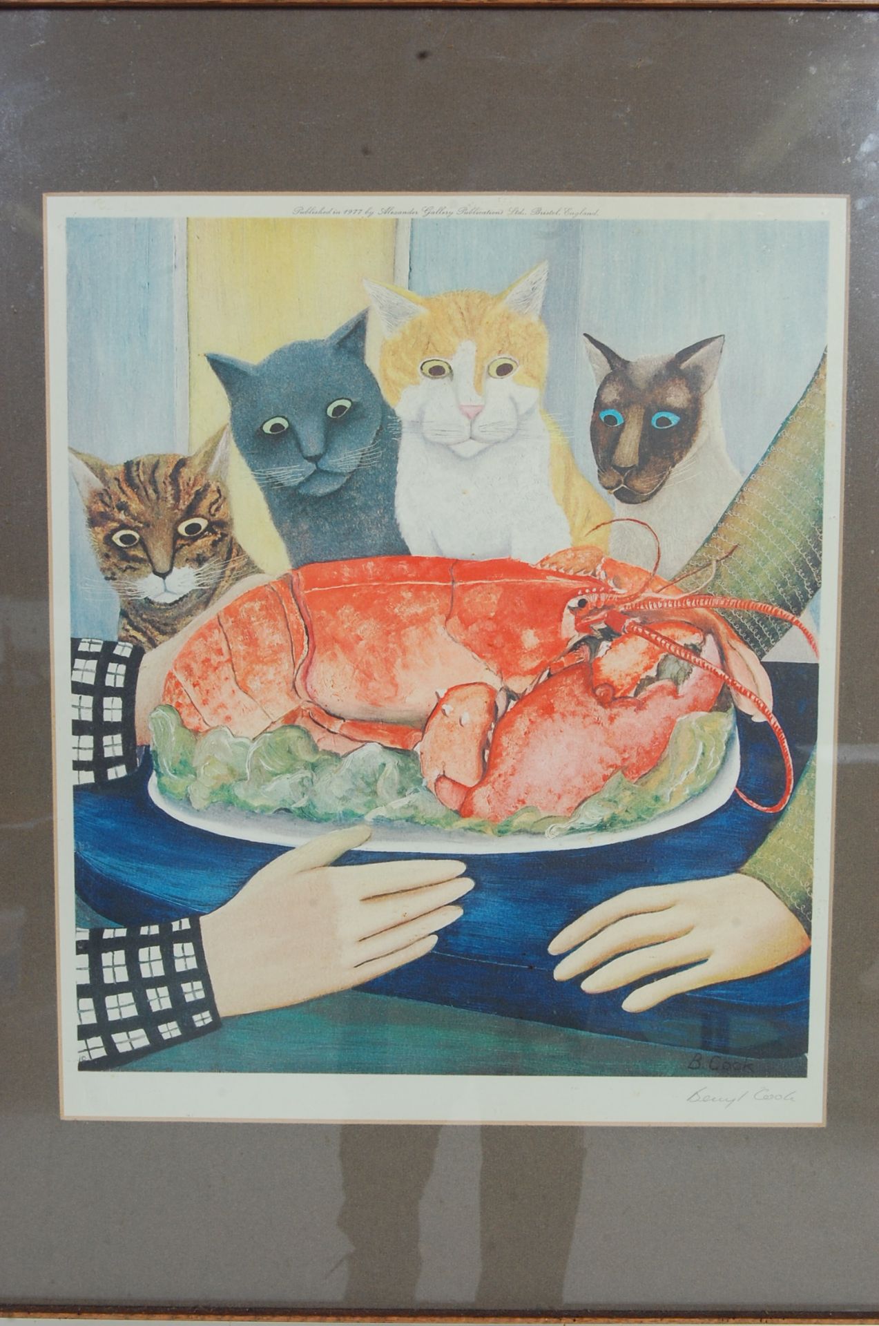 BERYL COOK ' FOUR HUNGRY CATS ' SIGNED LITHOGRAPH PRINT - Bild 2 aus 5