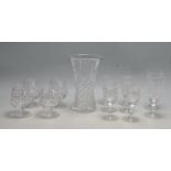 COLLECTION OF LATE 20TH CENTURY HAND CUT CONMTINENTAL WEBB LEAD CRYSTAL