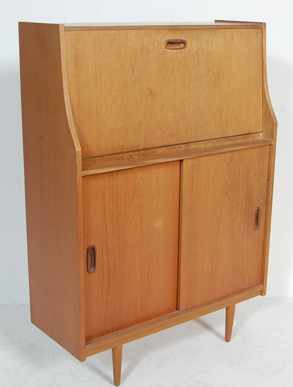 RETRO VINTAGE 1970S TEAK WOOD BUREAU - Image 2 of 6