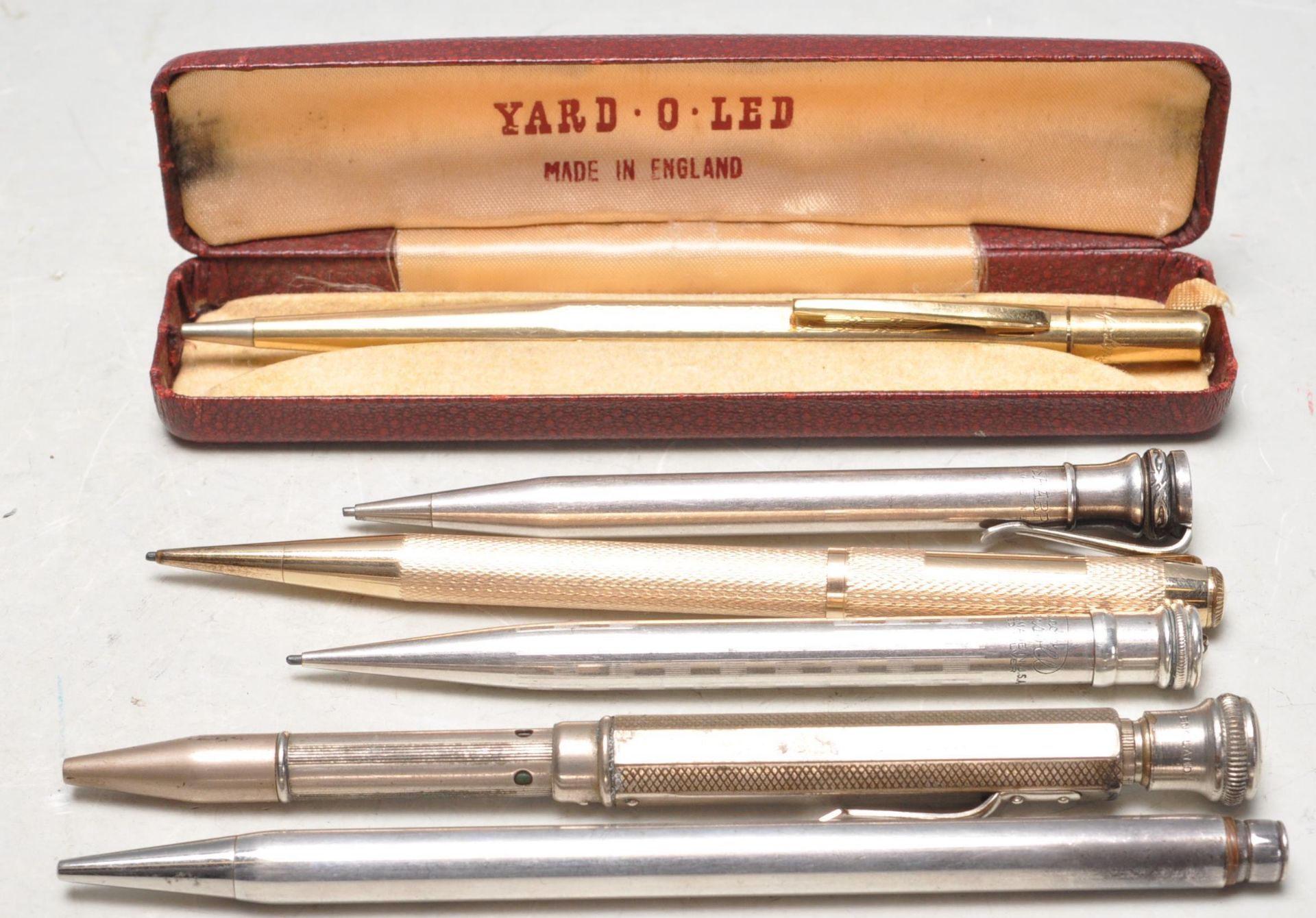 COLLECTION OF SIX EARLY 20TH CENTURY PROPELLING PENCILS.