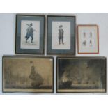 ANTIQUE 19TH CENTURY LITHOGRAPHS PEINTS / ETCHING PLATES