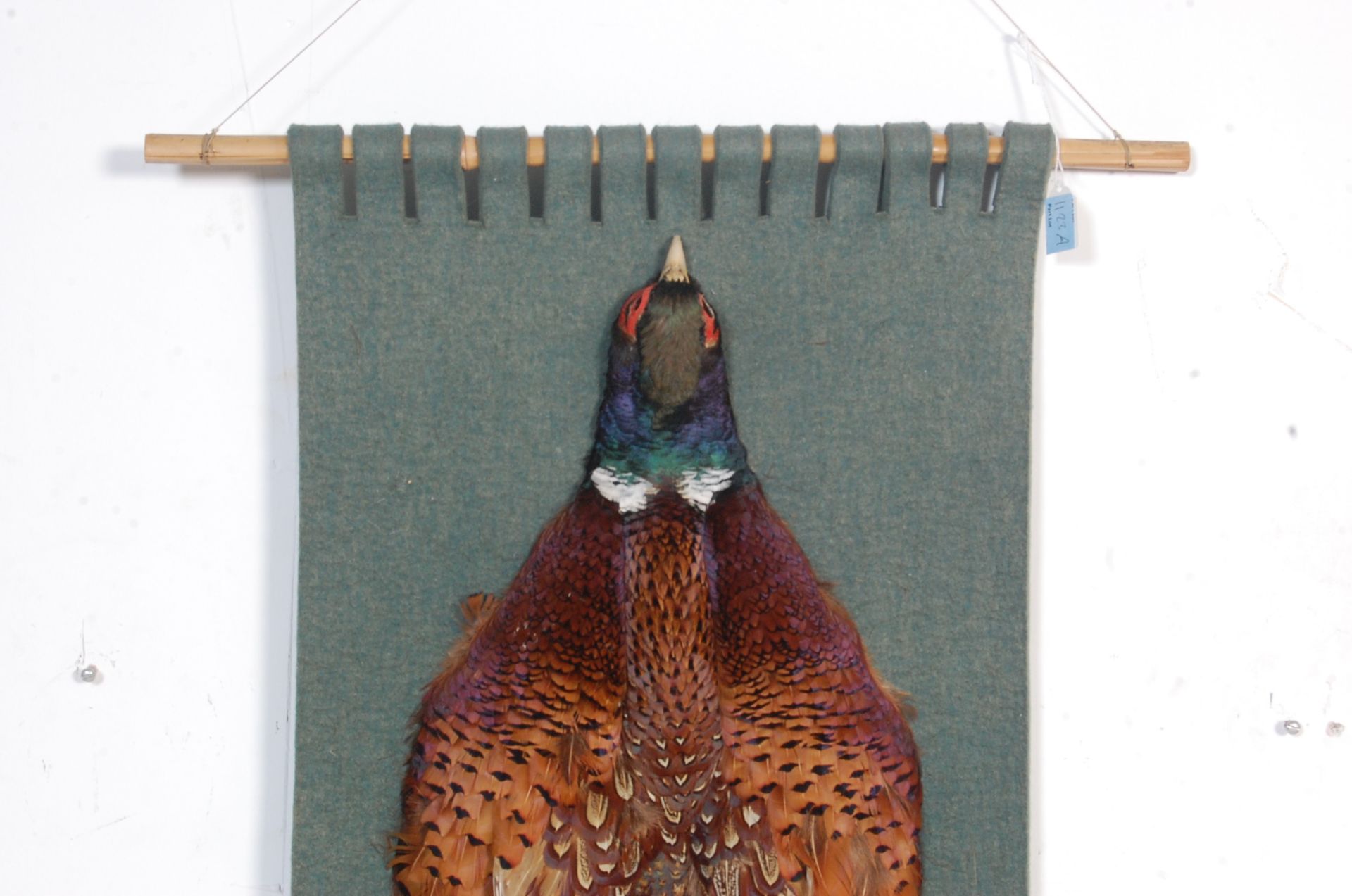 VINTAGE LATE 20TH CENTURY TAXIDERMY WALL HANGING OF A PHEASANT - Bild 3 aus 6