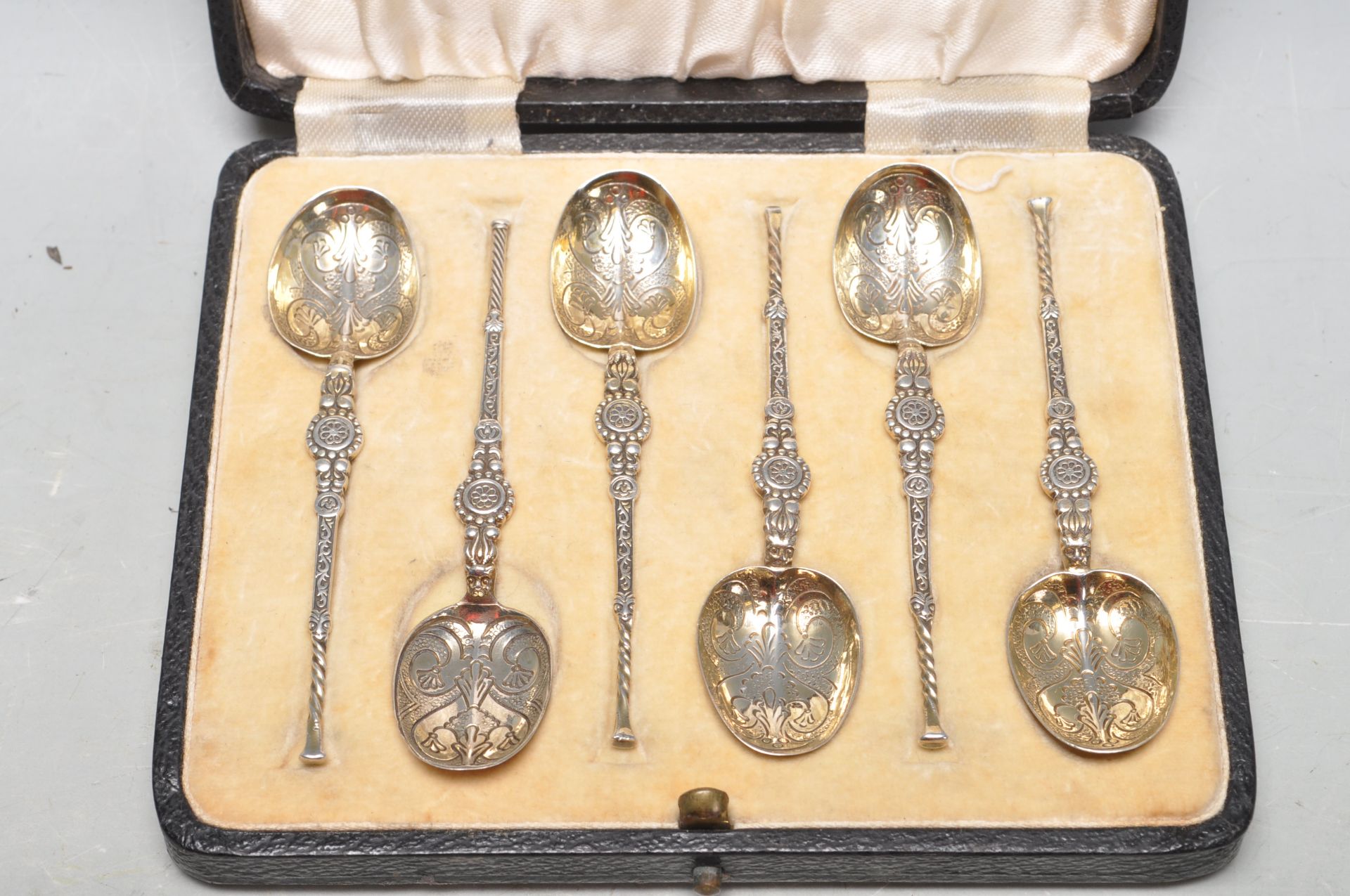 EDWARDIAN SILVER TEASPOON SET AND APOSTLE SPOONS - Bild 3 aus 7