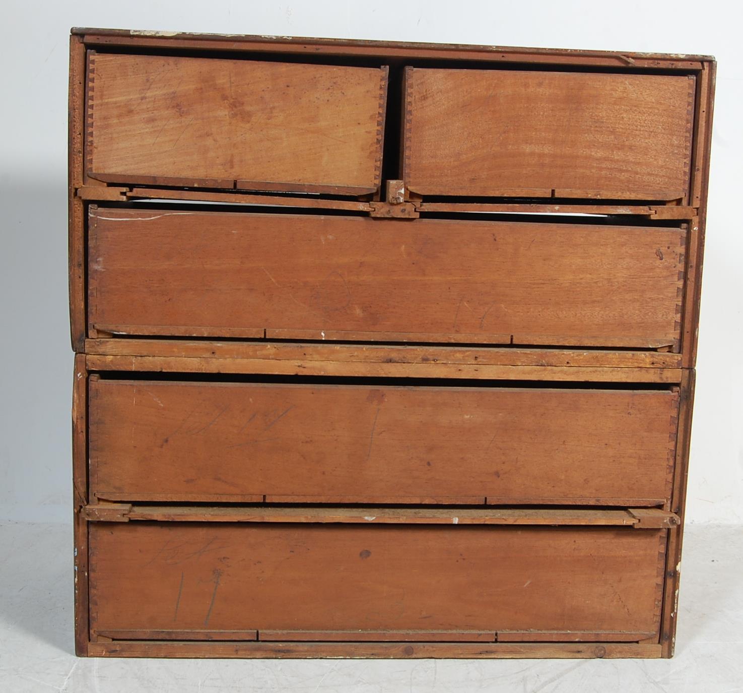 19TH CENTURY VICTORIAN CAMPAIGN CHEST OF DRAWERS - Image 3 of 6