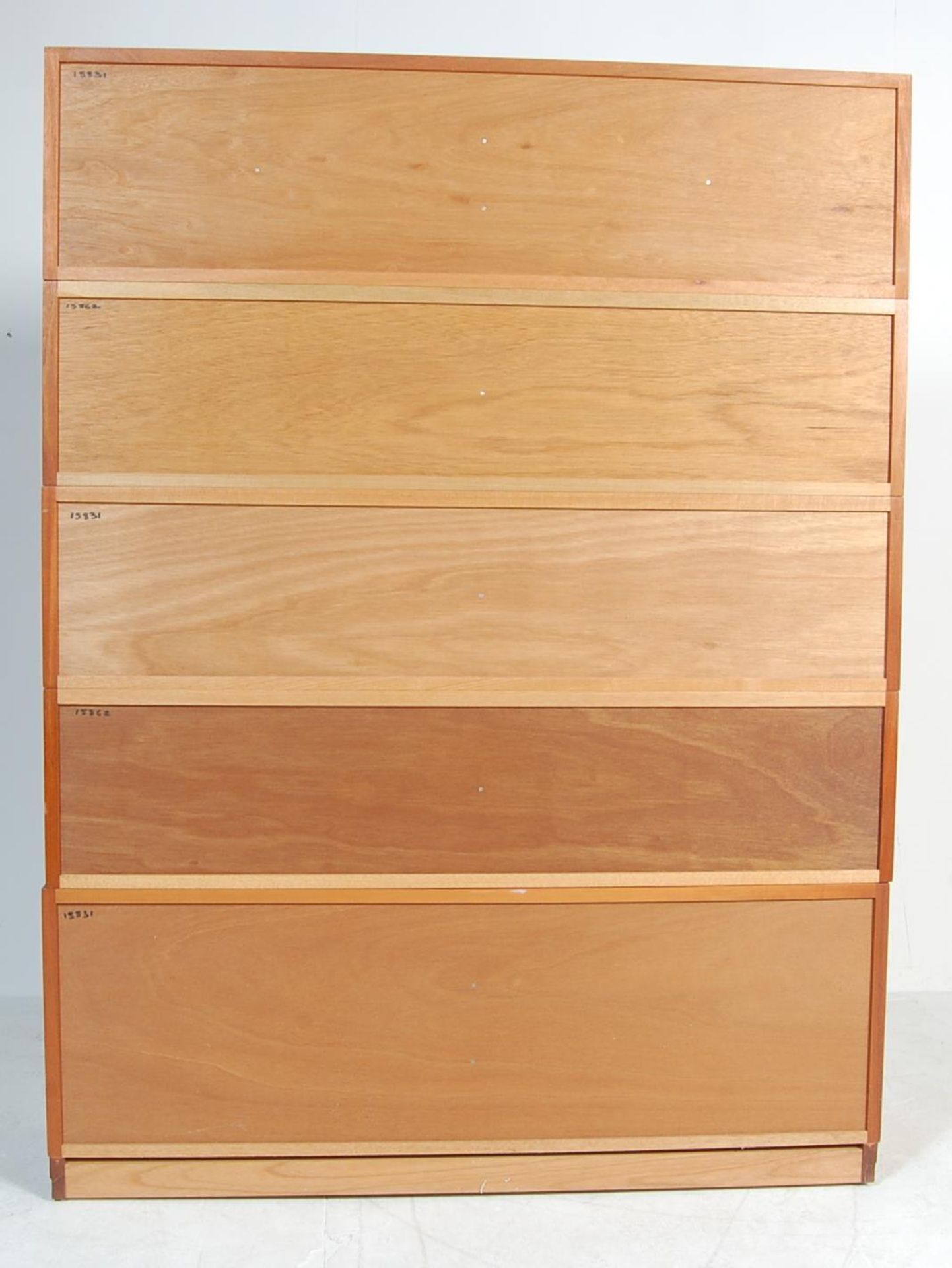 1970’S TEAK WOOD VENEER SIMPLEX LAWYER BOOKCASE CABINET - Bild 3 aus 9