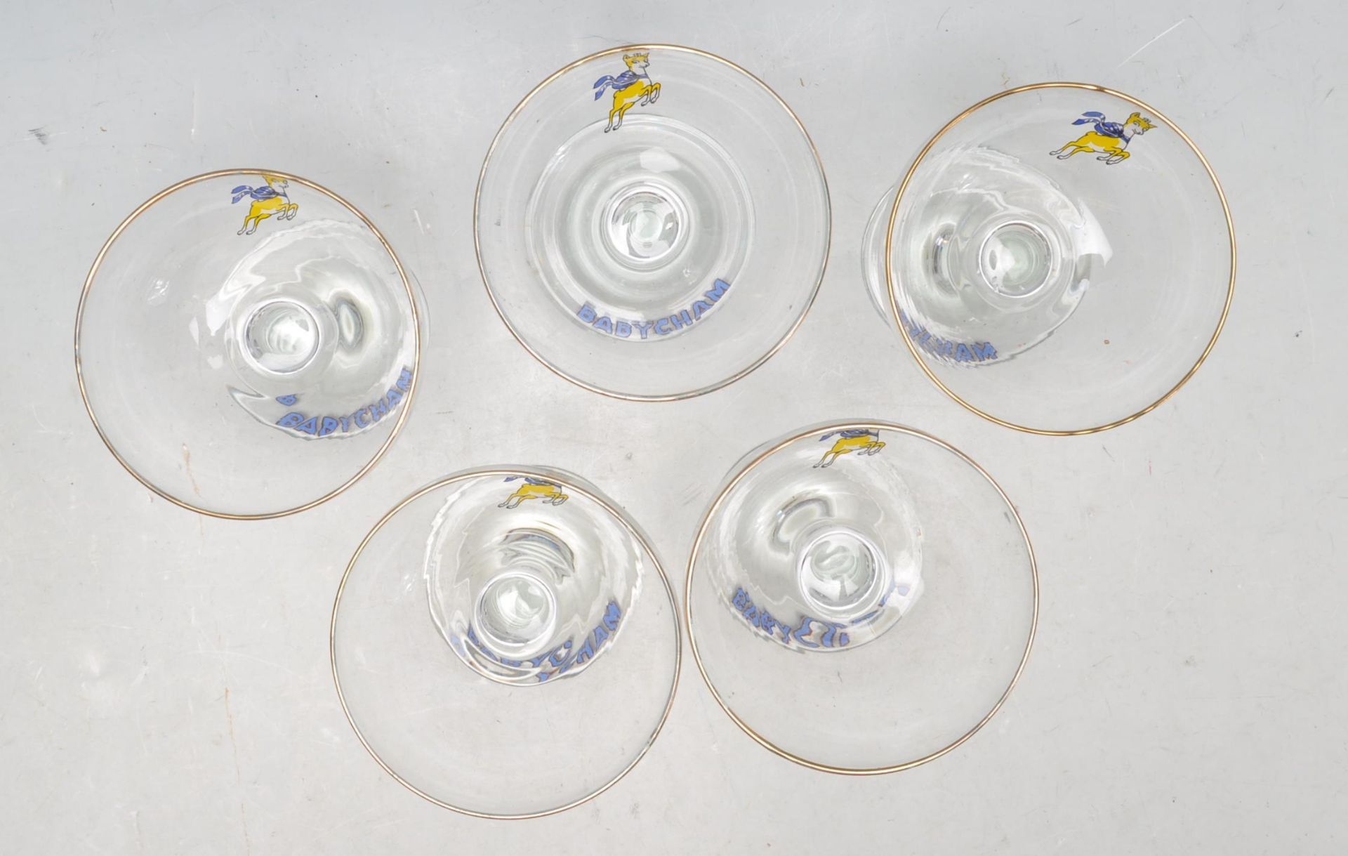 VINTAGE RETRO MID CENTURY BABYCHAM GLASSES - Image 5 of 5