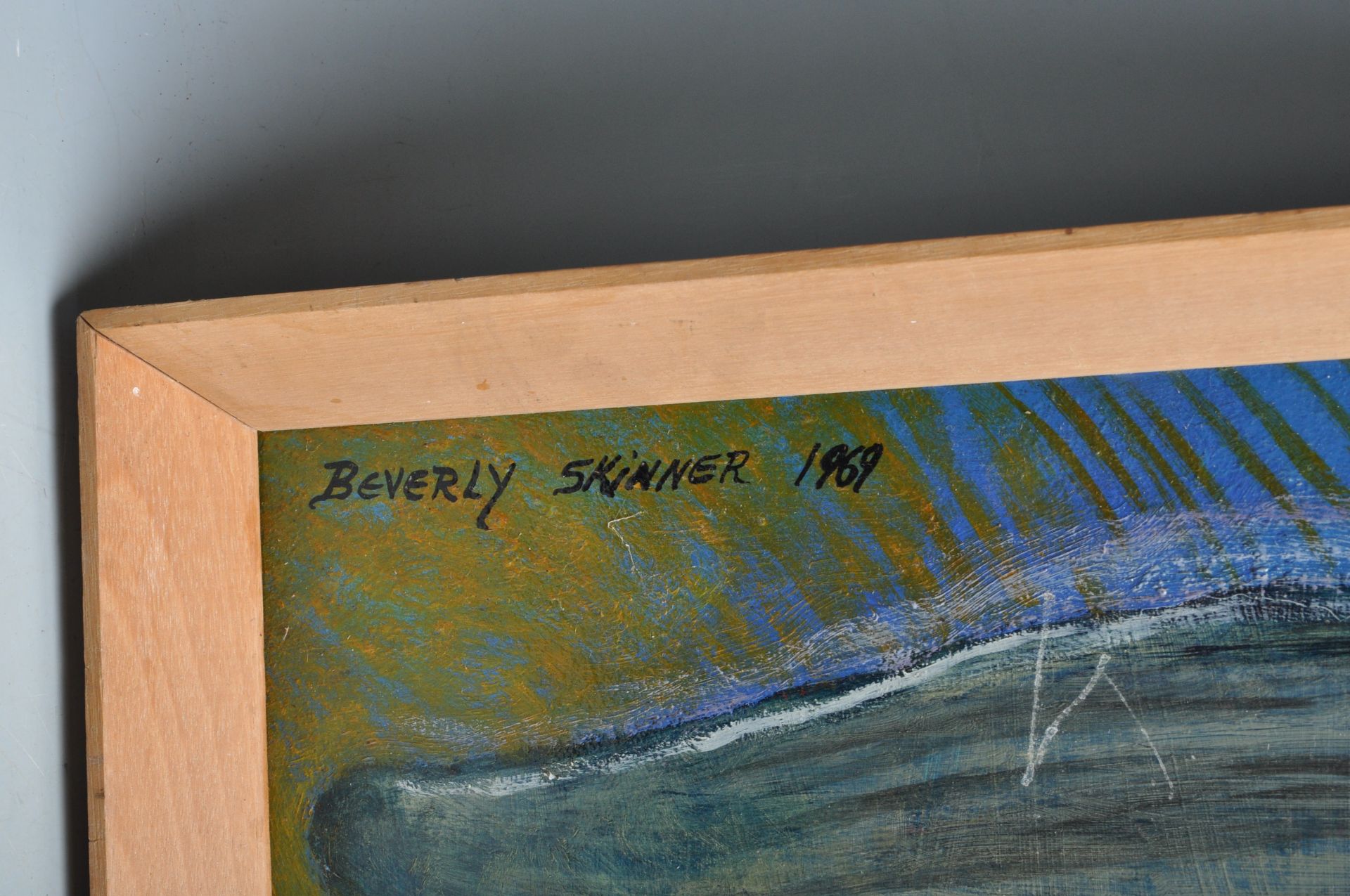 1960S MID-CENTURY MODERNIST OIL ON BOARD BY BRISTOL ARTIST BEVERLY SKINNER - Bild 2 aus 6