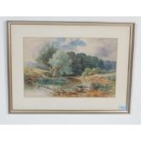 ENGLISH SCHOOL WATERCOLOUR PAINTING - SIGNED COMPTON