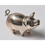 SILVER HALLMARKED PIG FIGURINE