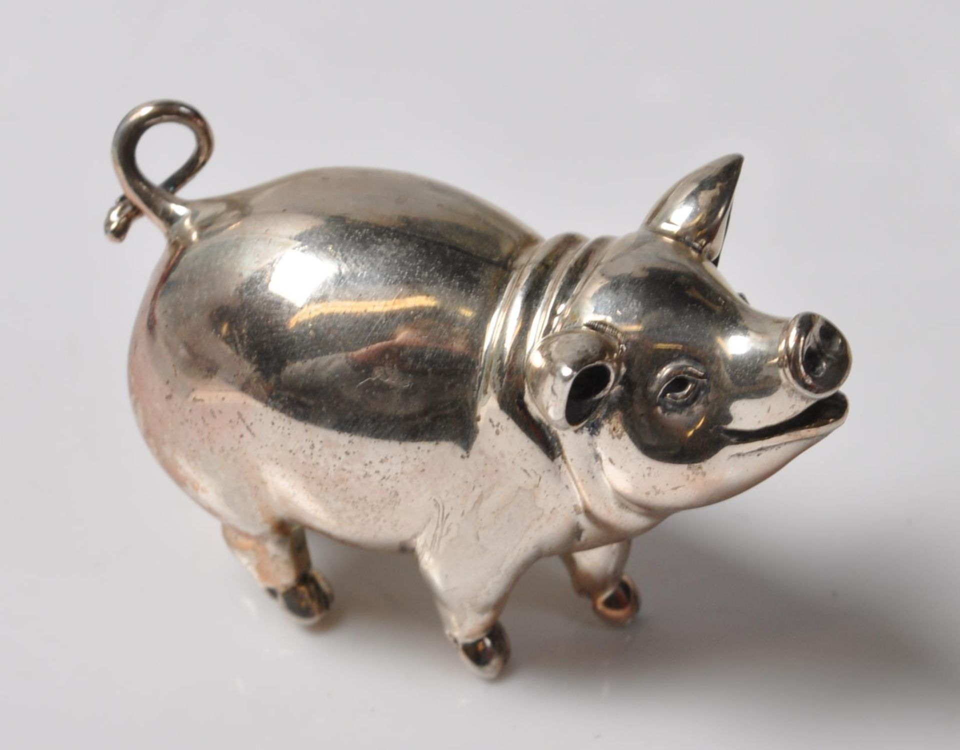 SILVER HALLMARKED PIG FIGURINE