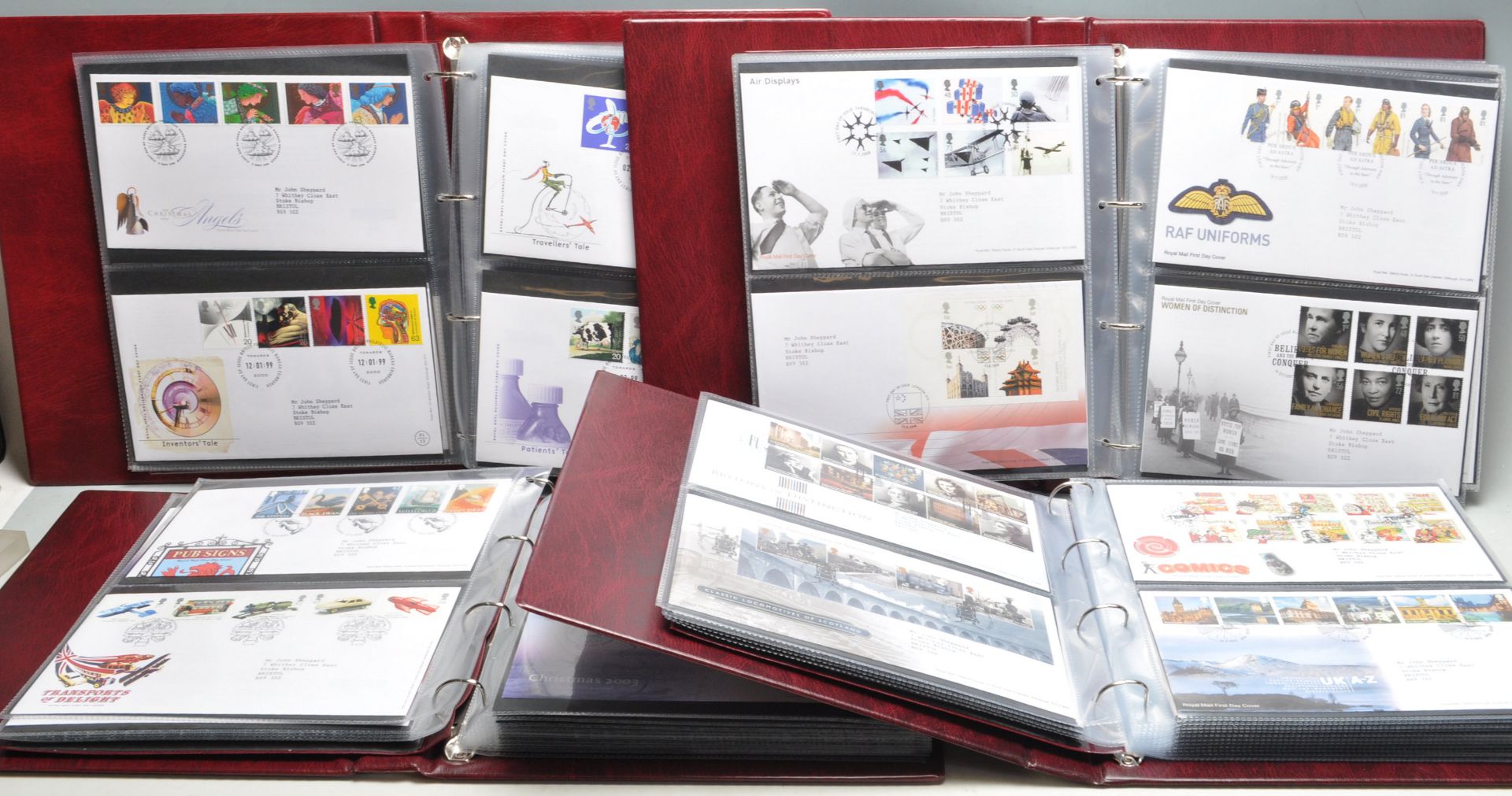 FOUR ALBUMS OF ROYAL MAIL FIRST DAY COVERS