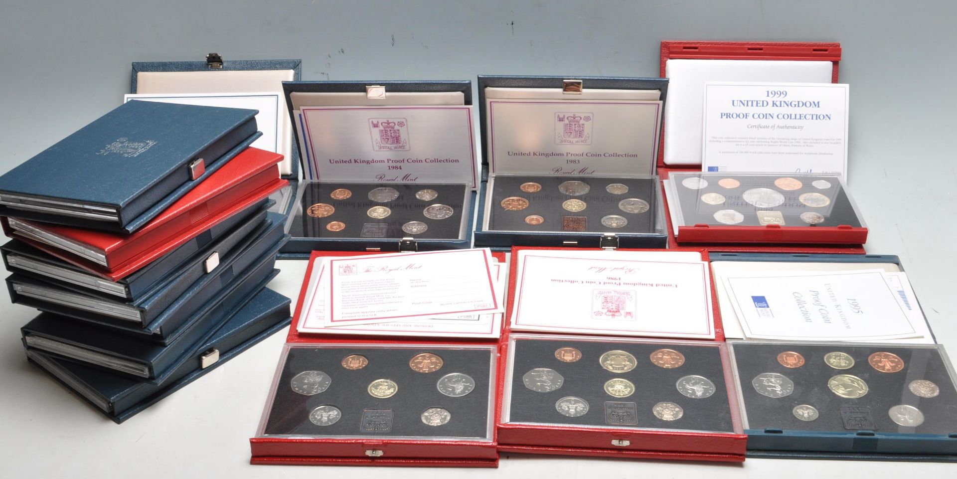 FOURTEEN 1980'S AND 1990'S UNITED KINGDOM COIN SETS