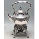 20TH CENTURY SILVER PLATE SPIRIT KETTLE BY JAMES DEAKIN & SONS