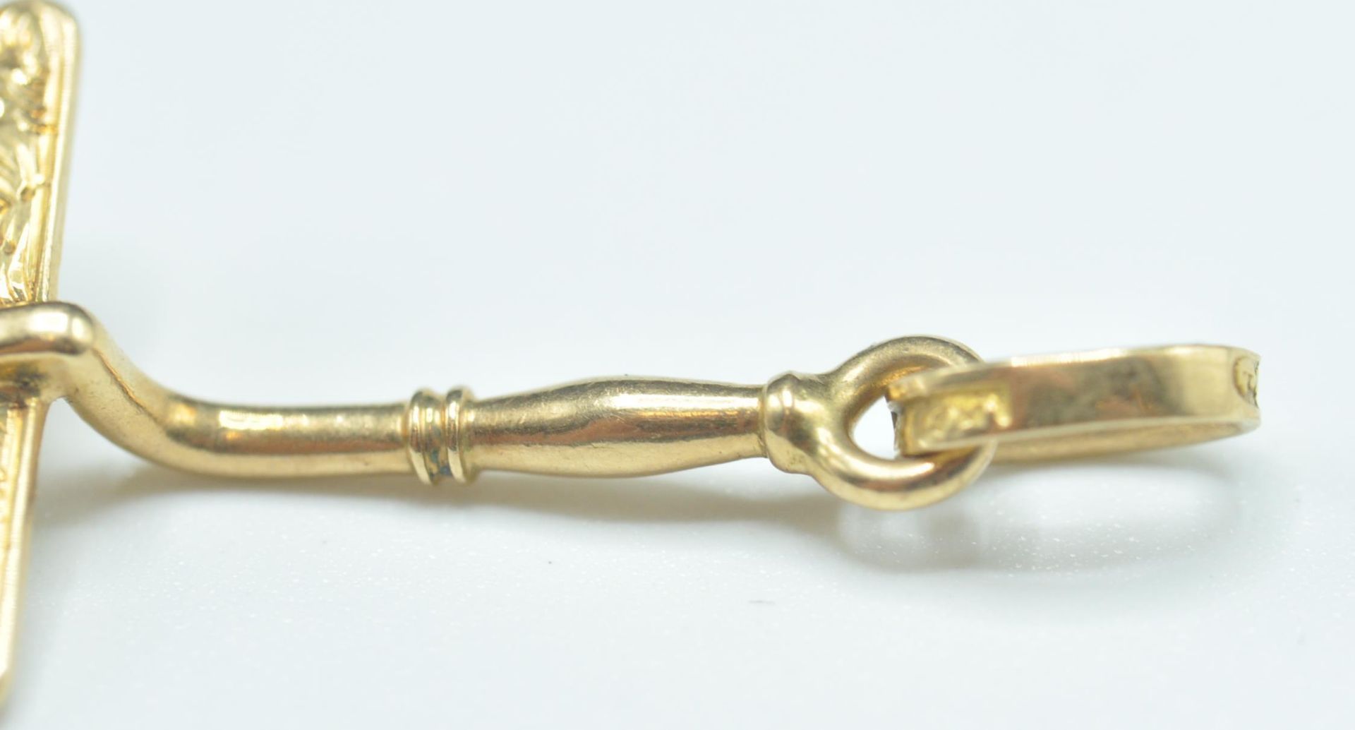 VICTORIAN 18CT GOLD MASONIC TROWEL CHARM - Bild 5 aus 7