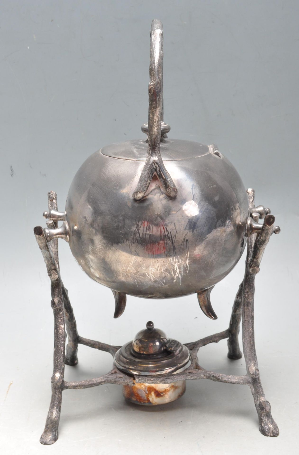 EARLY 20TH CENTURY SILVER PLATED SPIRIT KETTLE BY JOHN TURTON AND CO - Bild 5 aus 10