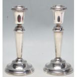 W I BROADWAY & CO 1981 BIRMINGHAM SILVER HALLMARKED CANDLESTICKS