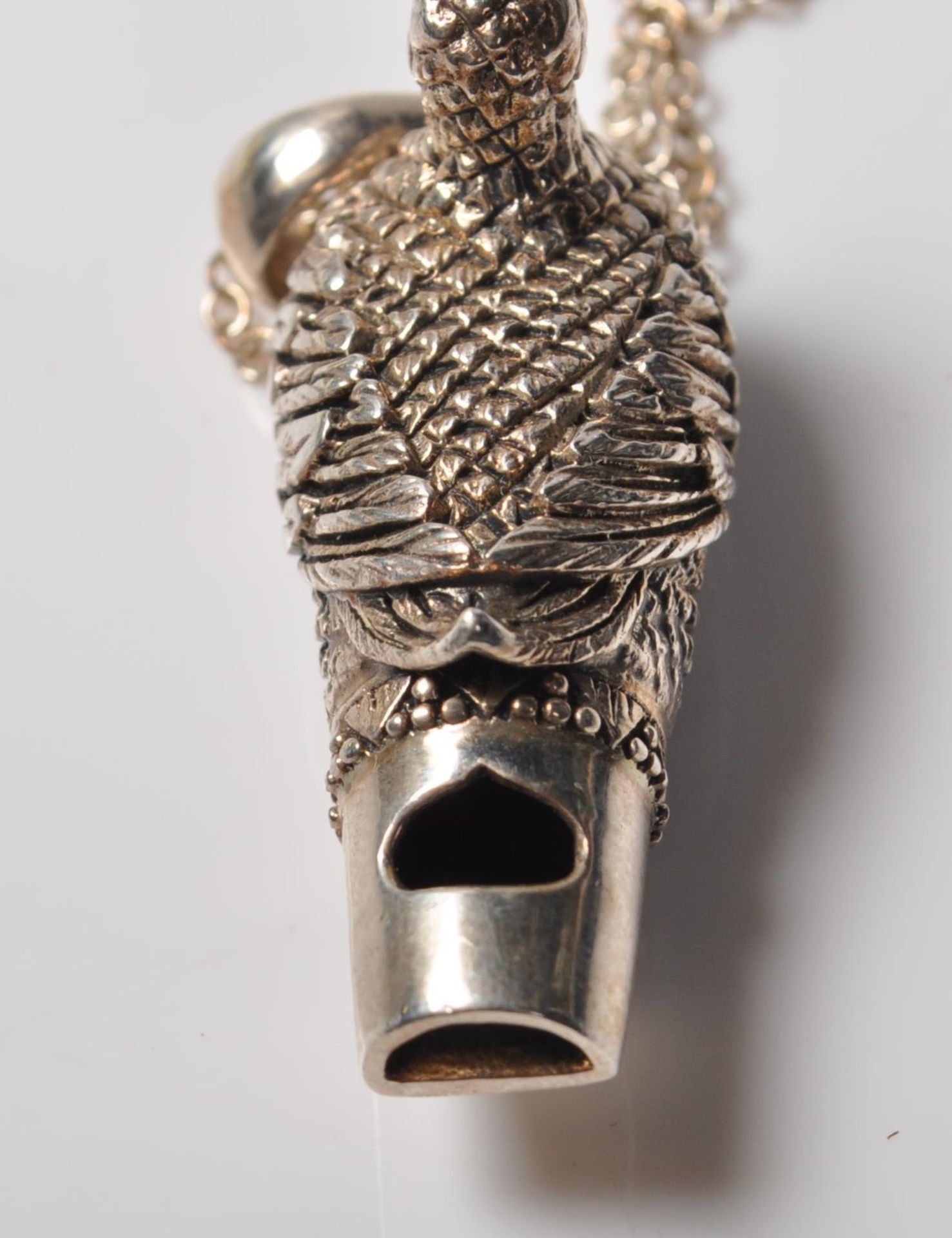SILVER DUCK WHISTLE PENDANT NECKLACE - Image 5 of 9