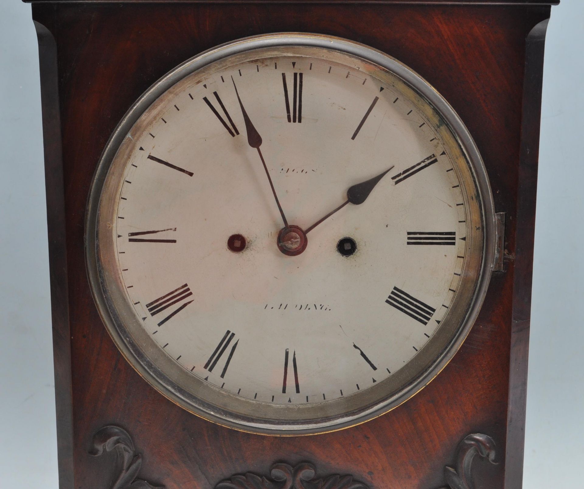 GEORGIAN MAHOGANY BRACKET CLOCK - Bild 2 aus 9