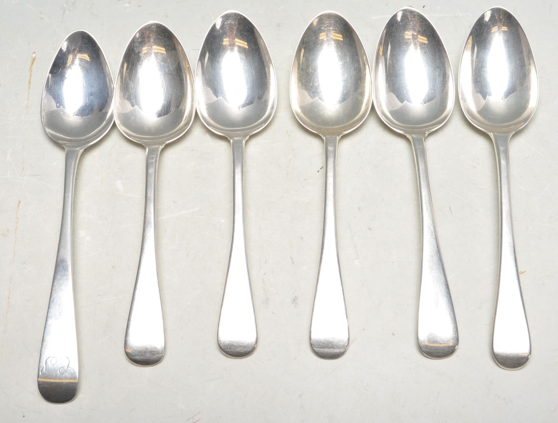 19TH CENTURY ANTIQUE SILVER DESSERT SPOONS