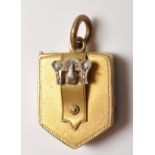 VICTOTRIAN YELLOW METAL BUCKLE LOCKET