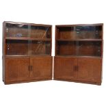 RETRO VINTAGE MID 20TH CENTURY MINTY LAWYERS STACKING BOOKCASE