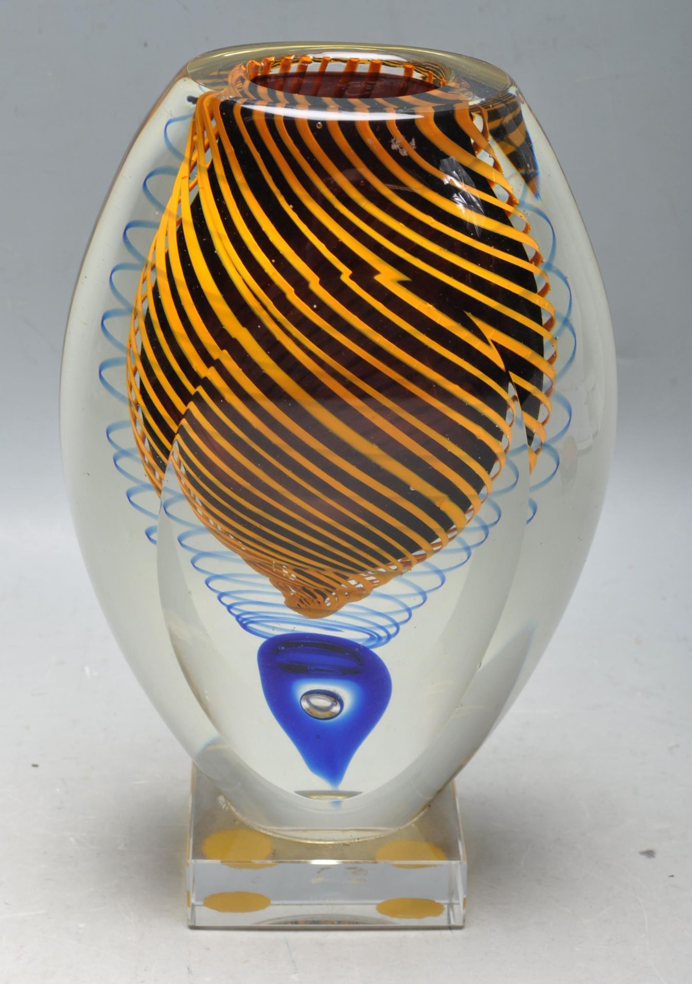 RETRO VINTAGE STUDIO ART GLASS VASE - Bild 3 aus 6