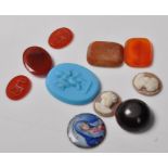 TEN ANTIQUE CAMEO'S AND INTAGLIO'S