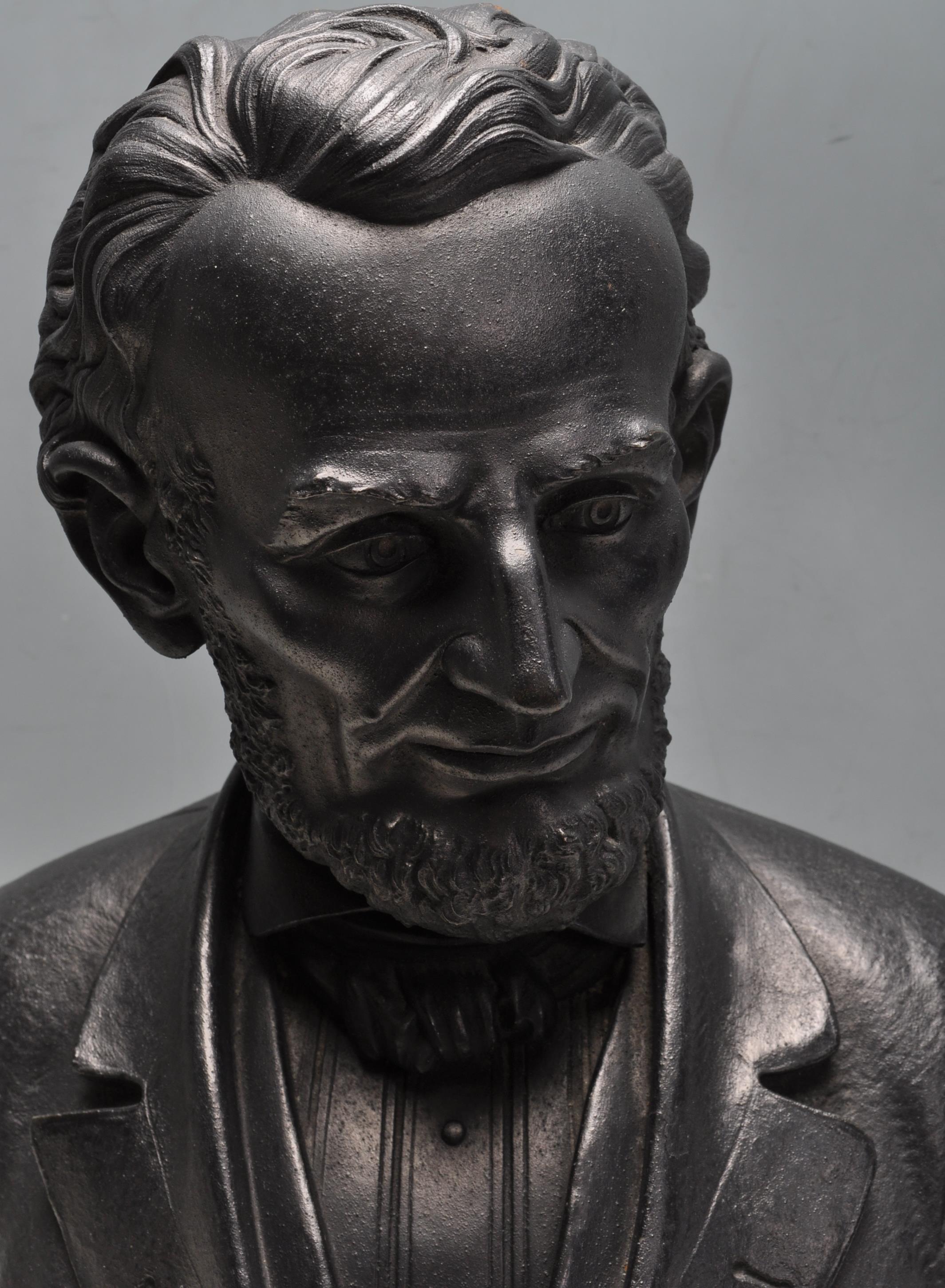 LATE 20TH CENTURY CAST METAL BUST OF ABRAHAM LINCOLN - Image 2 of 7
