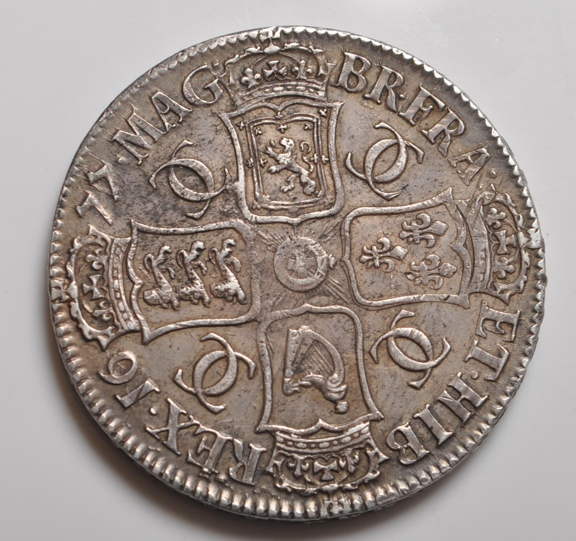 1677 CHARLES II SILVER CROWN COIN - Bild 6 aus 6