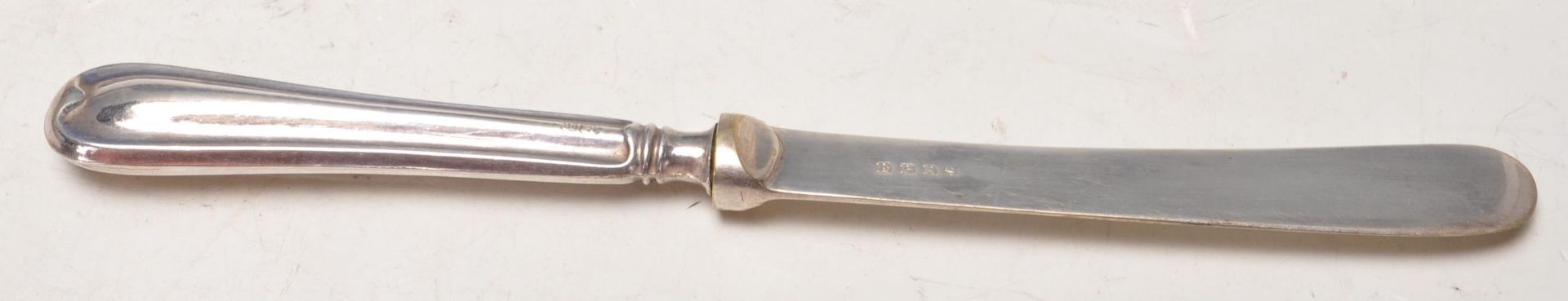 SIX 1925 SILVER HALLMARKED KNIVES AND A 1915 SILVER HALLMARKED NAPKIN RING - Bild 4 aus 5