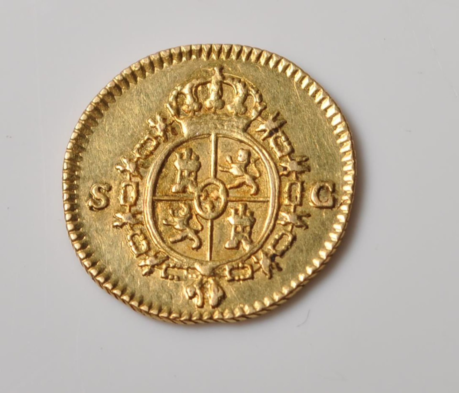 CHARLES III SPANISH GOLD 1/2 ESCUDO - Bild 3 aus 3