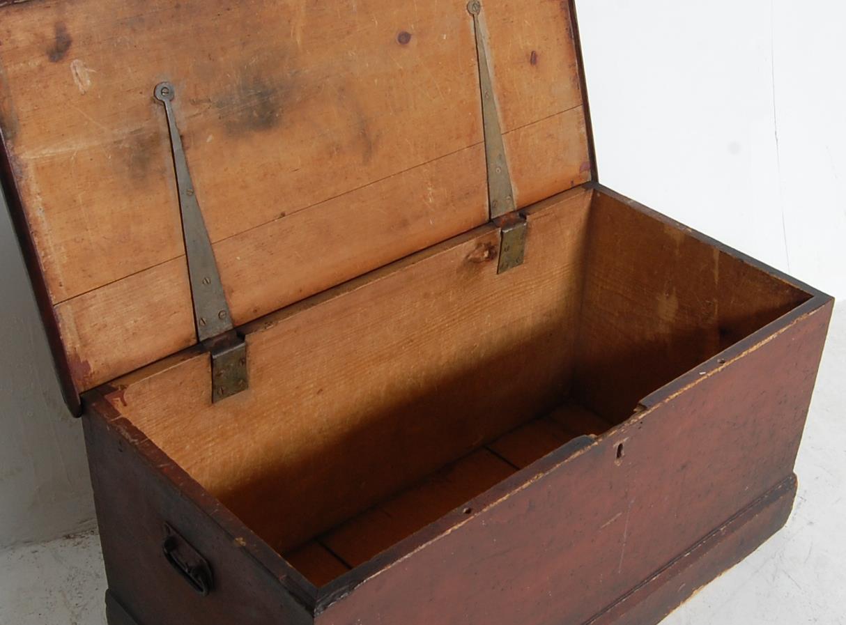 VICTORIAN 19TH CENTURY MAHOGANY BLANKET BOX COFFER - Image 4 of 7