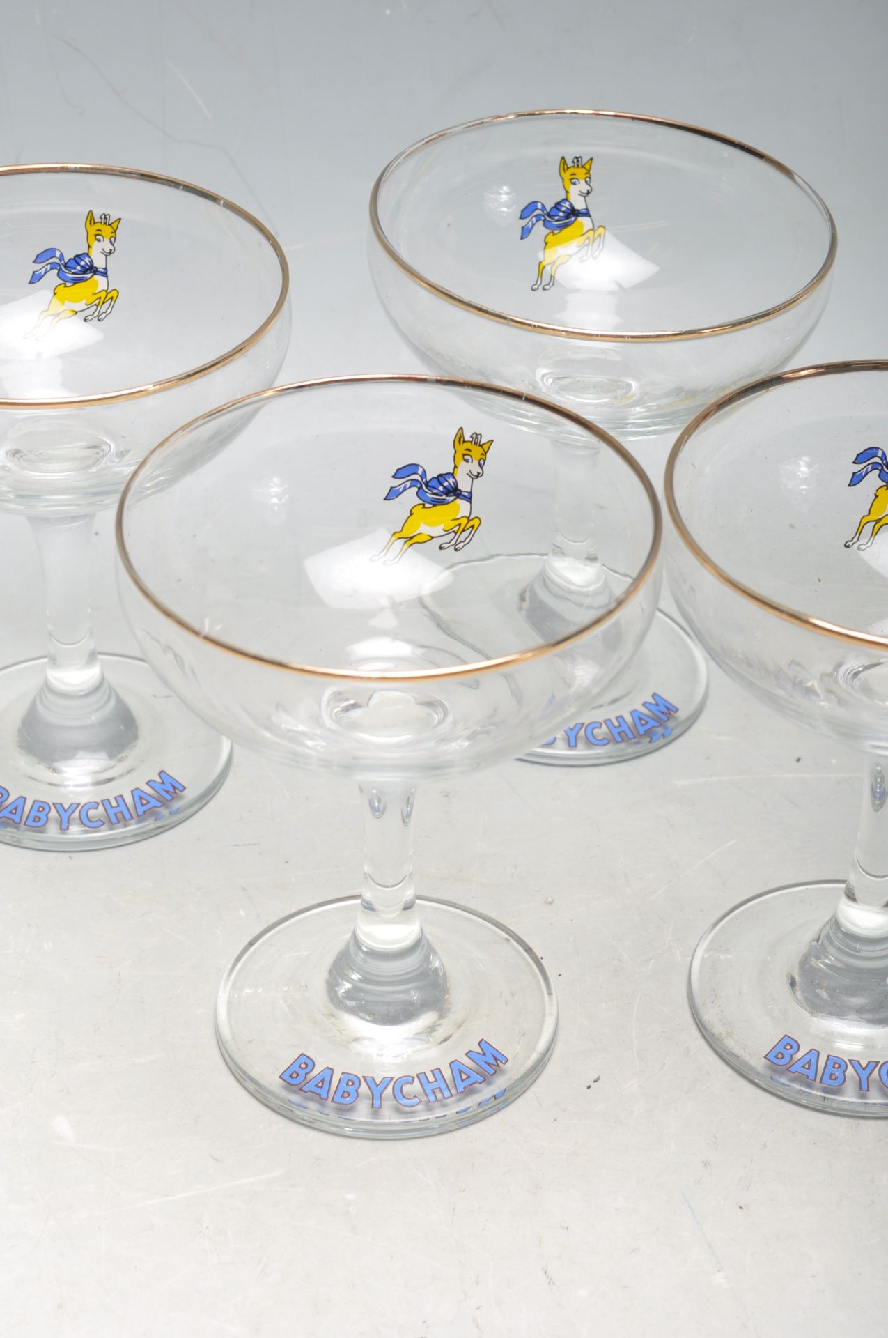 VINTAGE RETRO MID CENTURY BABYCHAM GLASSES - Bild 2 aus 5