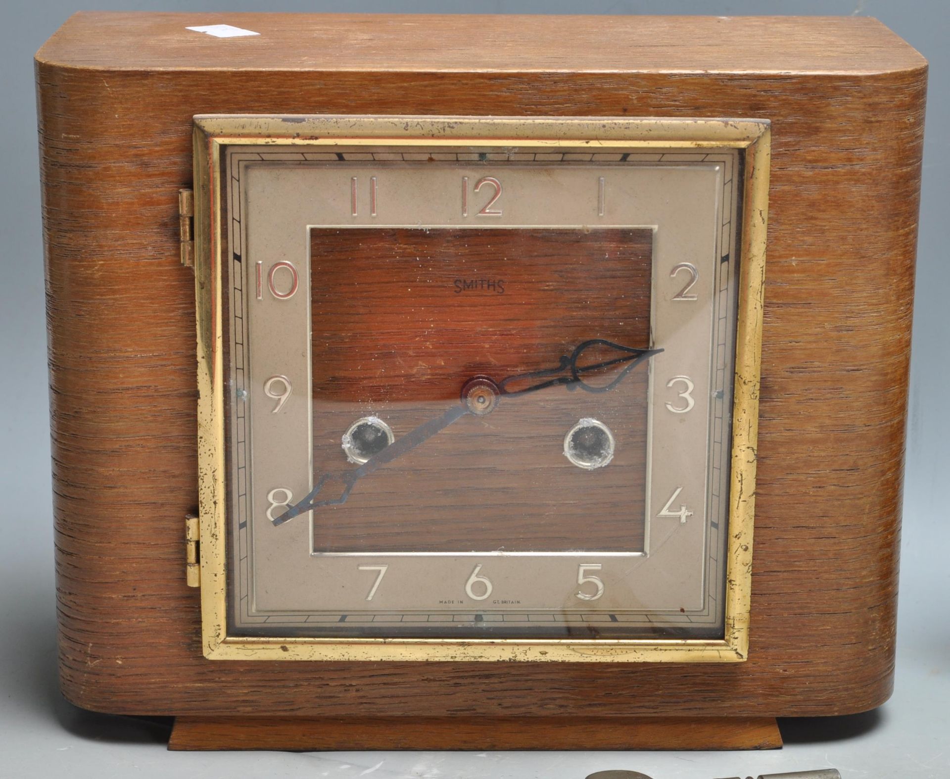 THREE RETRO 1960S MANTLE CLOCKS BY METAMEC AND SMITHS. - Image 2 of 7