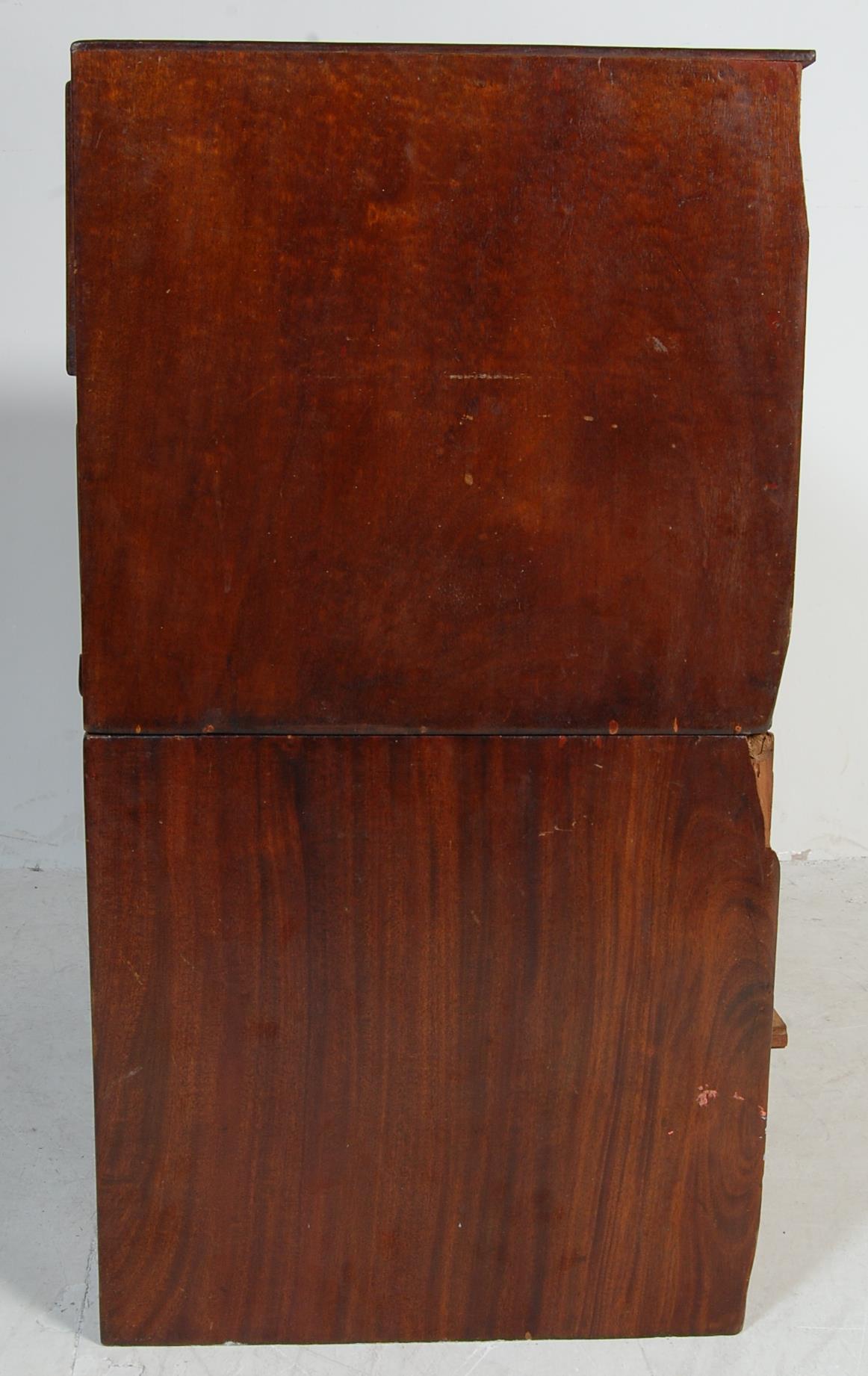 19TH CENTURY VICTORIAN CAMPAIGN CHEST OF DRAWERS - Image 4 of 6