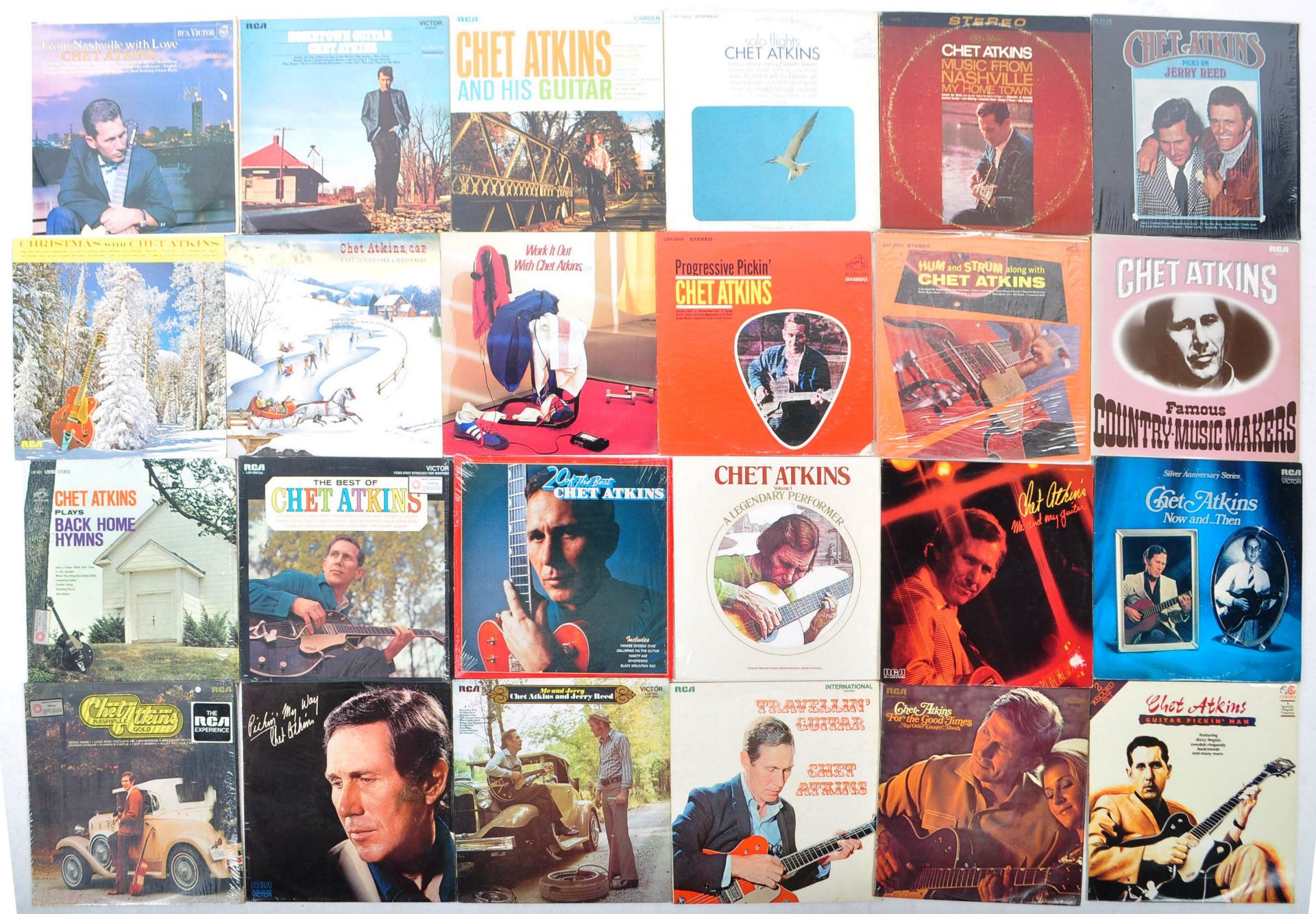 CHET ATKINS GROUP OF 40+ VINYL RECORDS