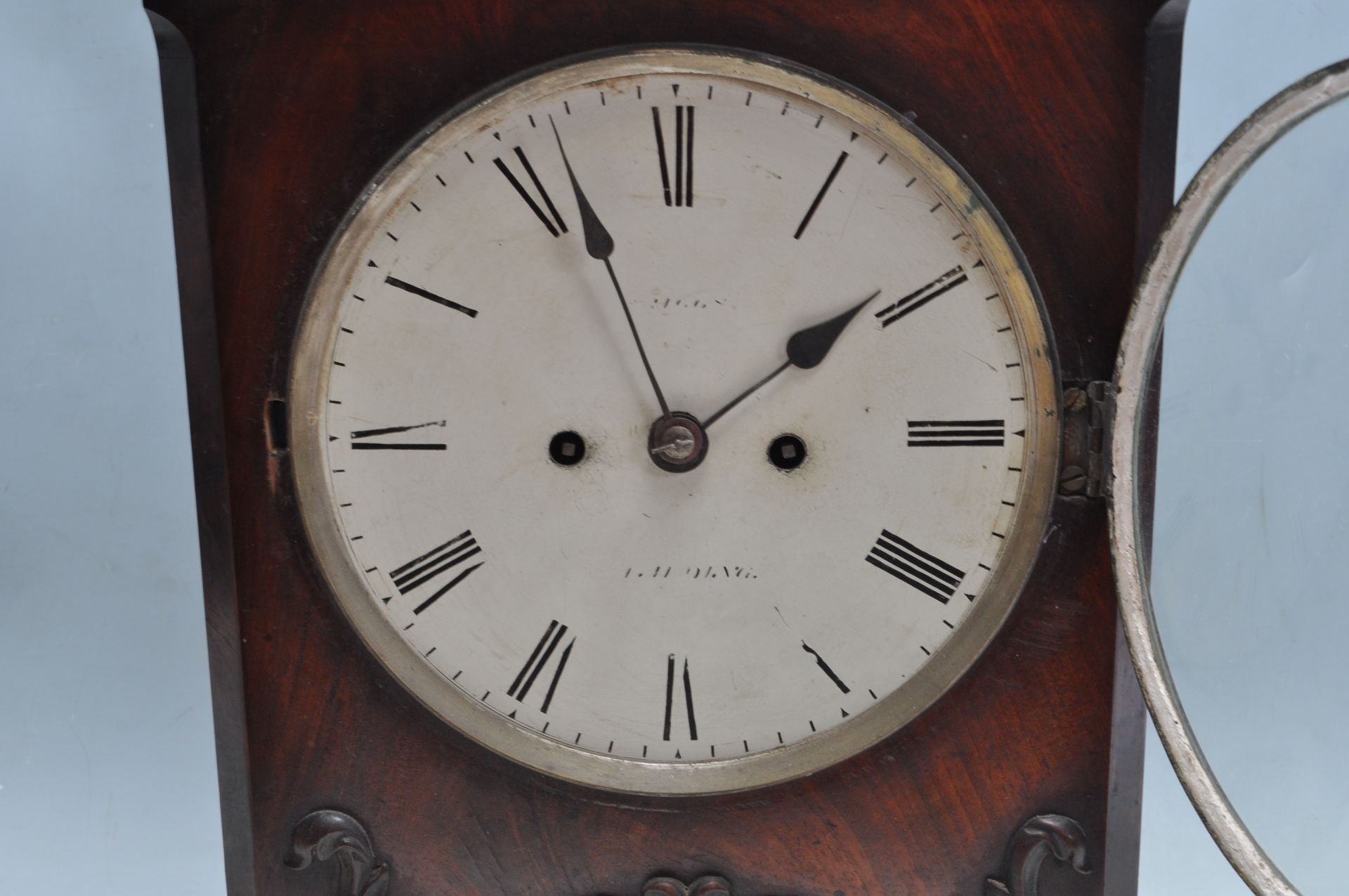 GEORGIAN MAHOGANY BRACKET CLOCK - Bild 3 aus 9