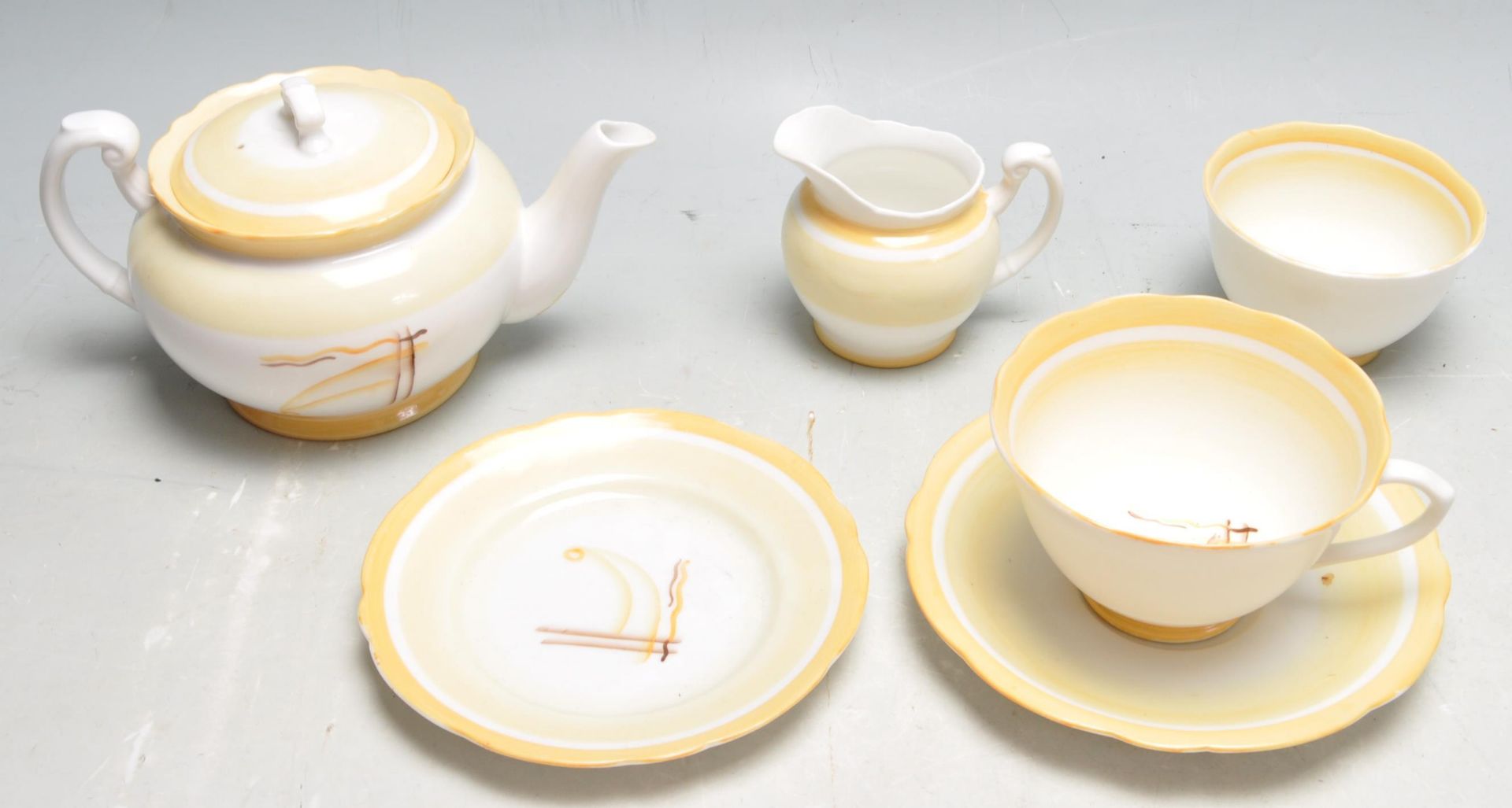 SET OF LAWLEYS OF LONDON 1930'S ART DECO BACHELORS TEA SERVICE