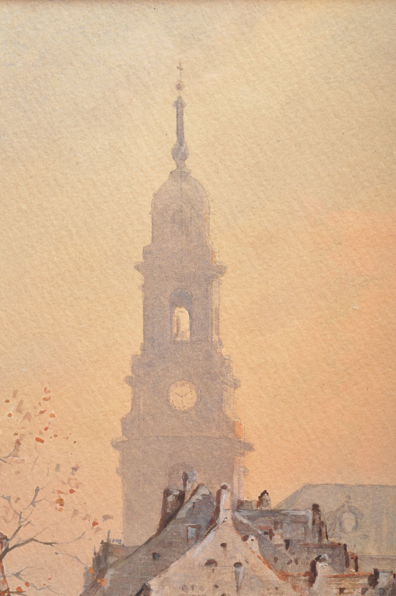 J. HARCOURT 1897 WATERCOLOUR PAINTING KREUZKIRCHE DRESDEN - Bild 6 aus 7