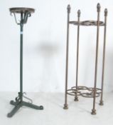 TWO CAST METAL GARDEN PLANT STANDS