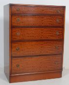 ANTIQUE STYLE FLAME MAHOGANY CHEST OF DRAWERS