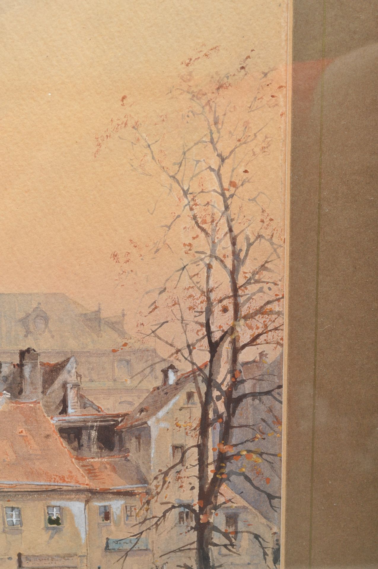 J. HARCOURT 1897 WATERCOLOUR PAINTING KREUZKIRCHE DRESDEN - Bild 5 aus 7