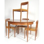 RETRO VINTAGE 1970S TEAK WOOD TABLE AND CHAIRS