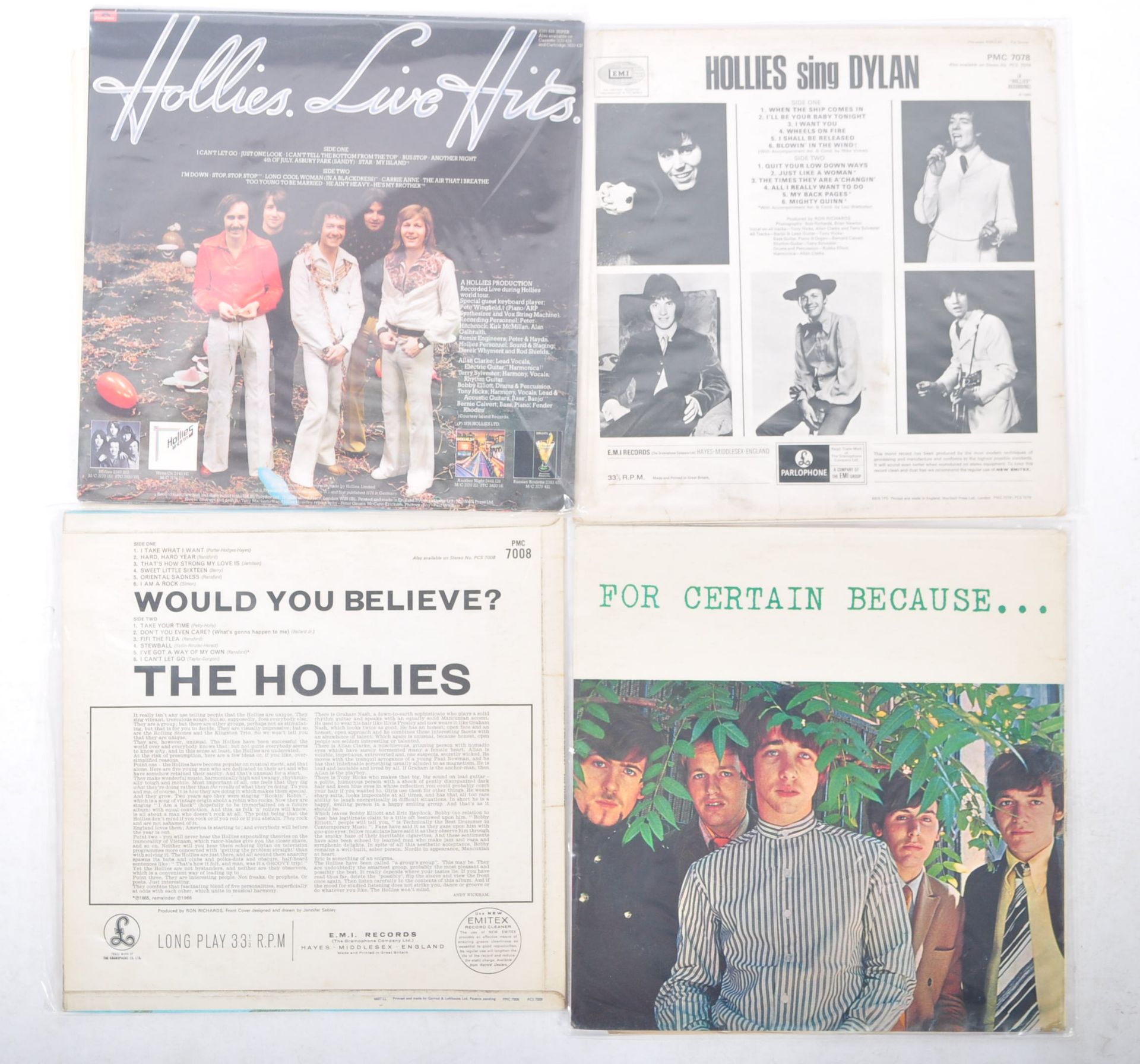 THE HOLLIES - GROUP OF FOUR VINYL RECORD ALBUMS - Bild 2 aus 3