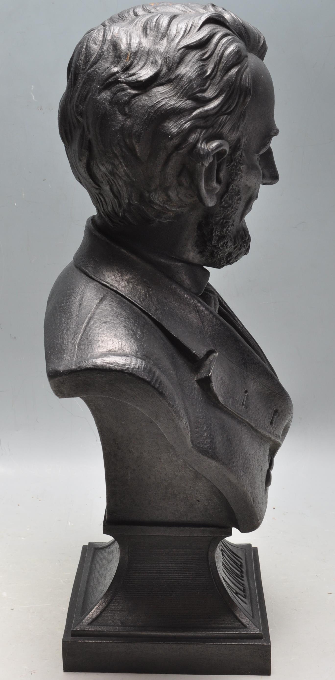 LATE 20TH CENTURY CAST METAL BUST OF ABRAHAM LINCOLN - Image 5 of 7