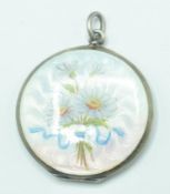 SILVER AND GUILLOCHE ENAMEL DAISY ENVELOPE