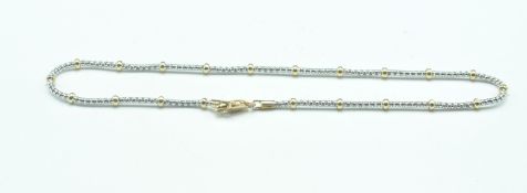 9CT GOLD TWO TONE ANKLET BRACELET