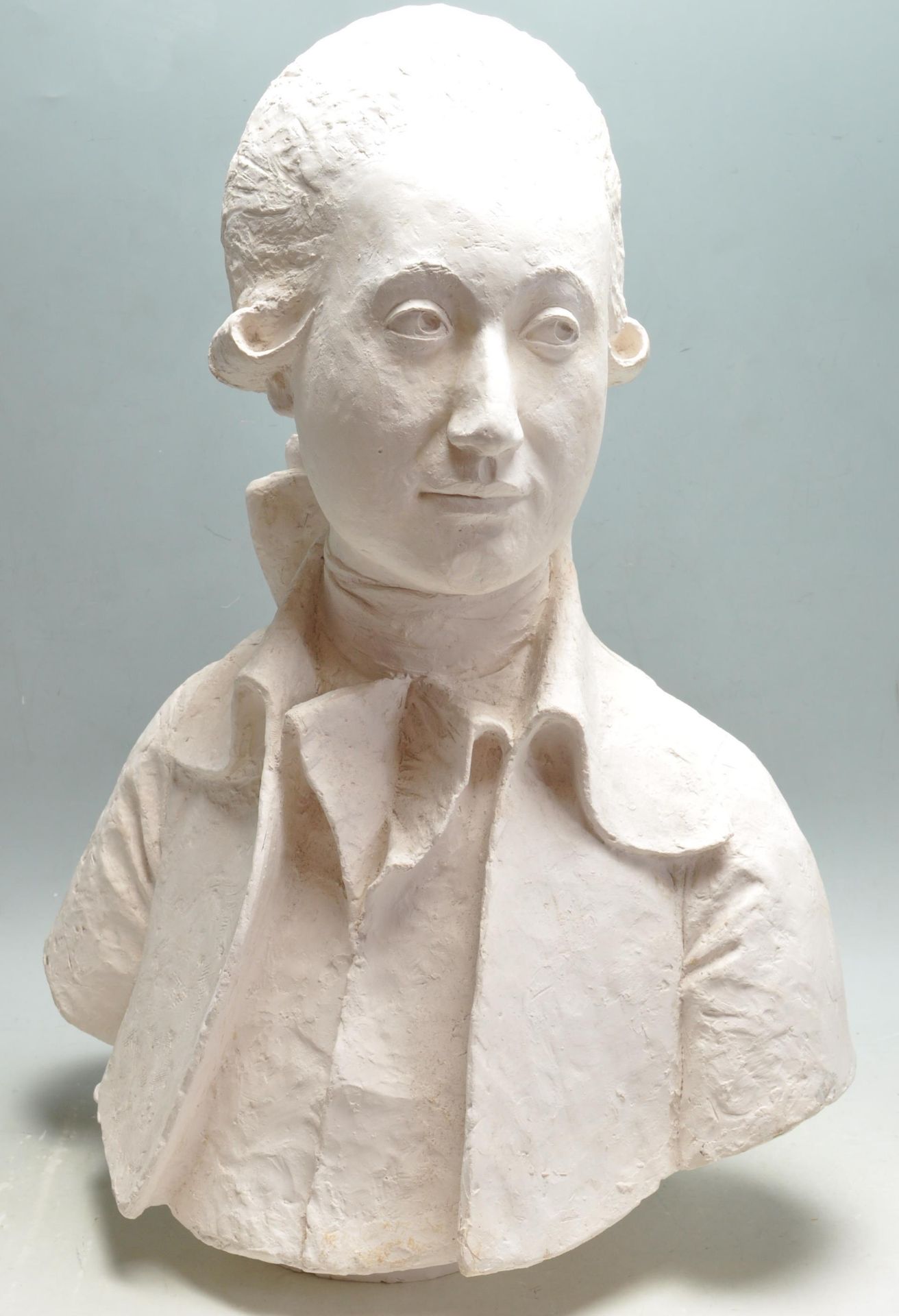 LARGE PLASTER 20TH CENTURY BUST STUDY BY KEN HUGHES