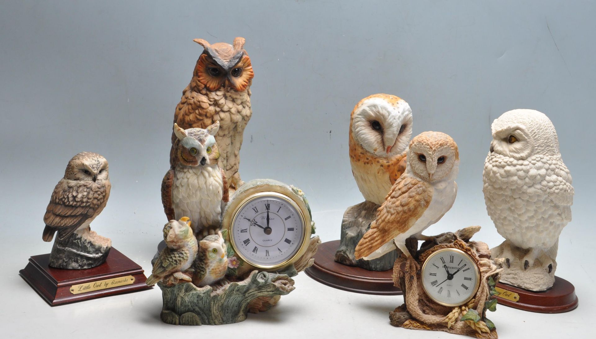 GROUP OF LEONARDO CERAMIC OWLS