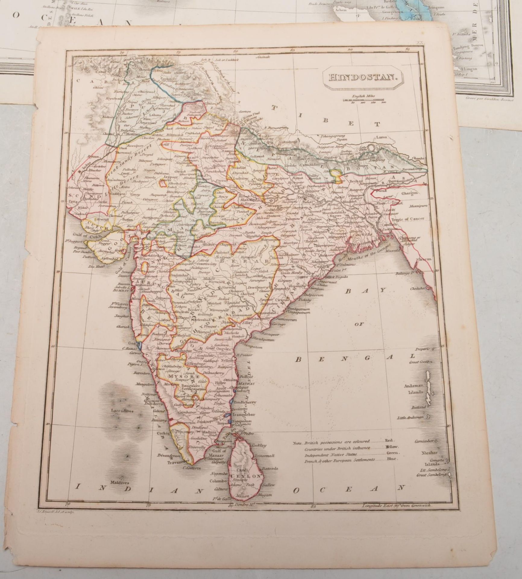 COLLECTION OF ANTIQUE MAPS OF INDIA & SURROUNDS - Bild 6 aus 7